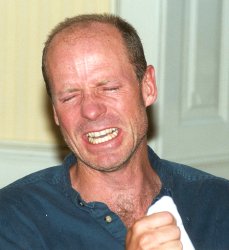 Neal Gallagher in stiches